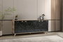 Hanah Home Sumer H3030 Consola de Mármol y Roble